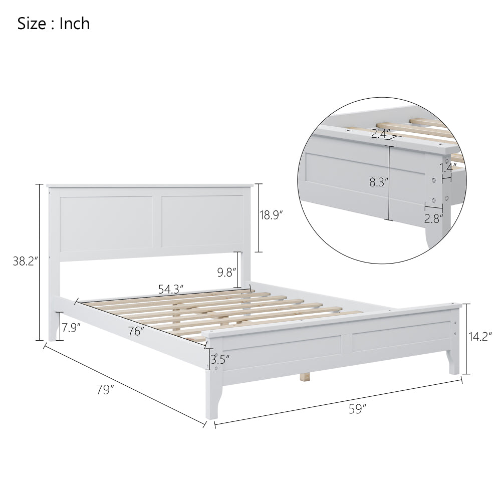 Paul Bed Frame, Full (White)