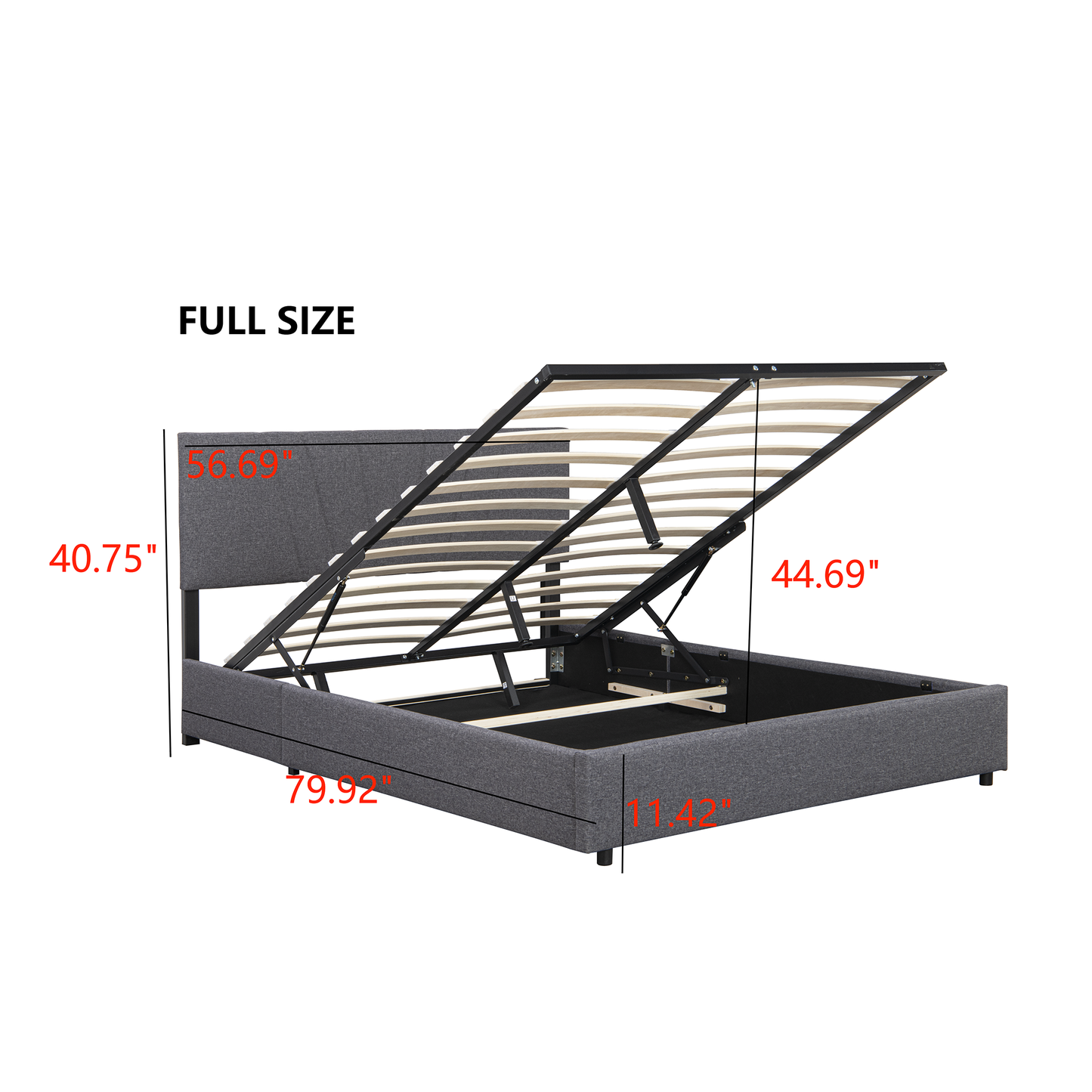 Cassandra Bed, Full (Grey)