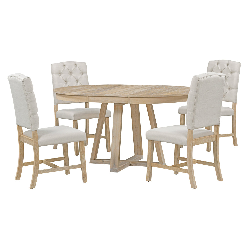 Oliver Dining Set, Set of 5 (Natural)