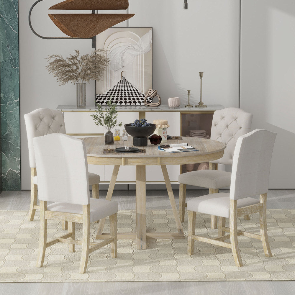 Oliver Dining Set, Set of 5 (Natural)