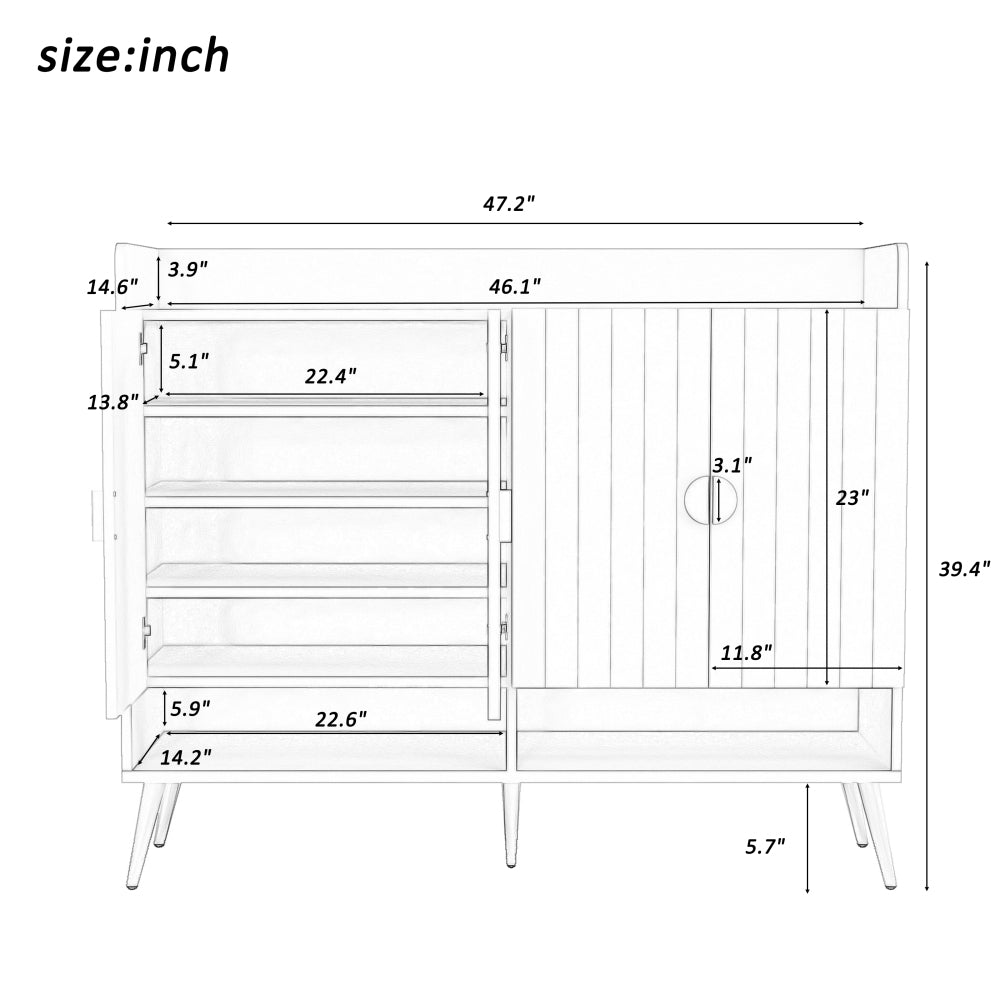 Hudson Shoe Cabinet (Grey)