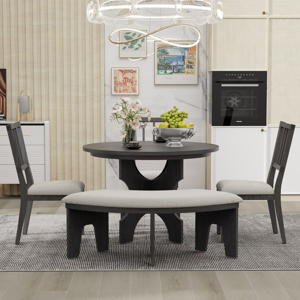 Guzman Dining Set, Set of 5 (Grey)