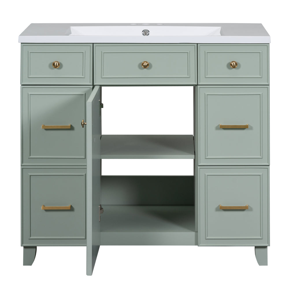 Middleton Bathroom Vanity, Green