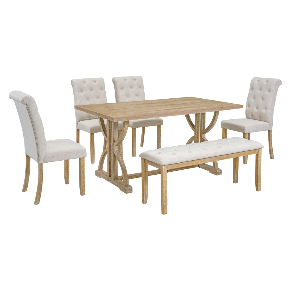 Nova Dining Set, Set of 6 (Natural)