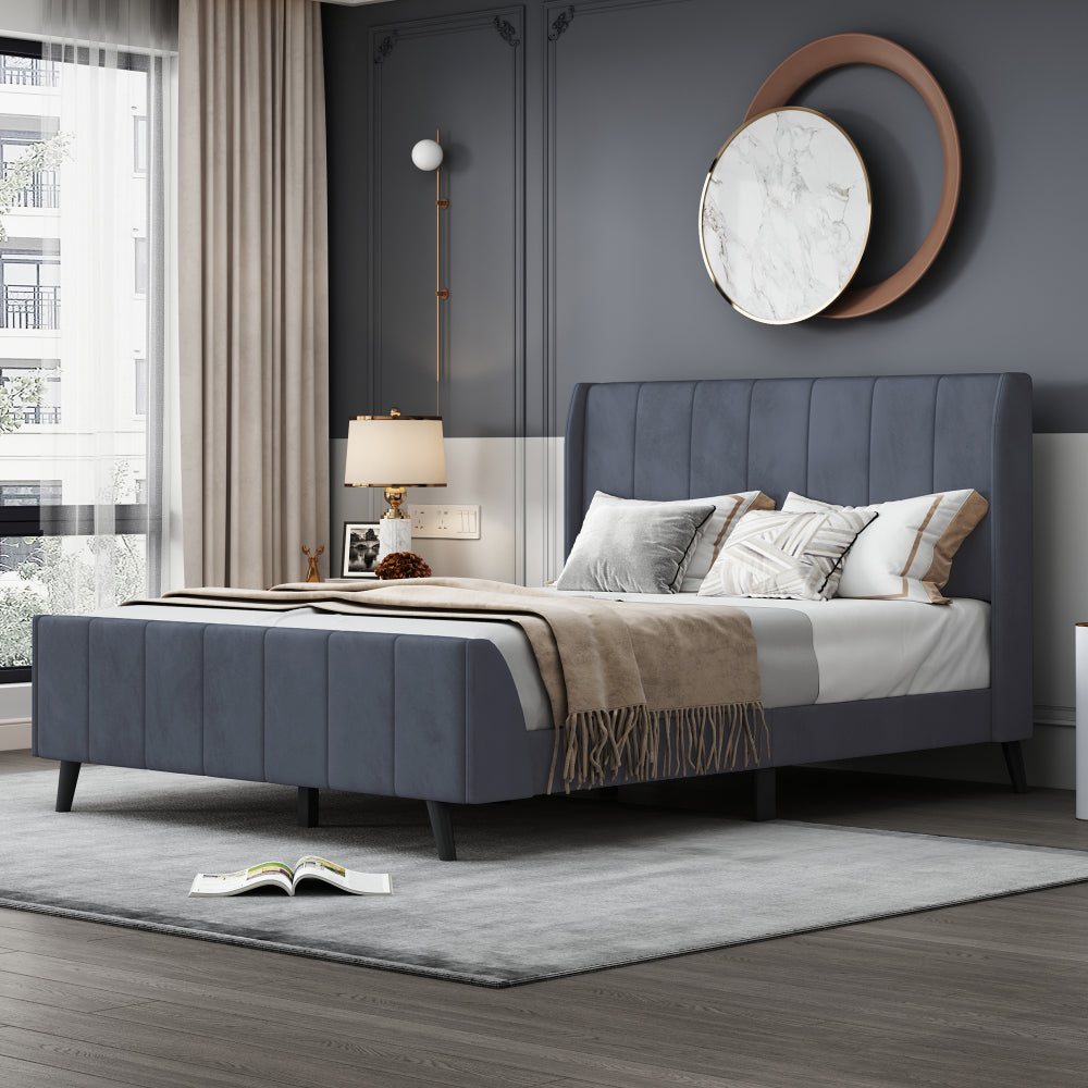 Eithan Bed Frame, Full (Grey)
