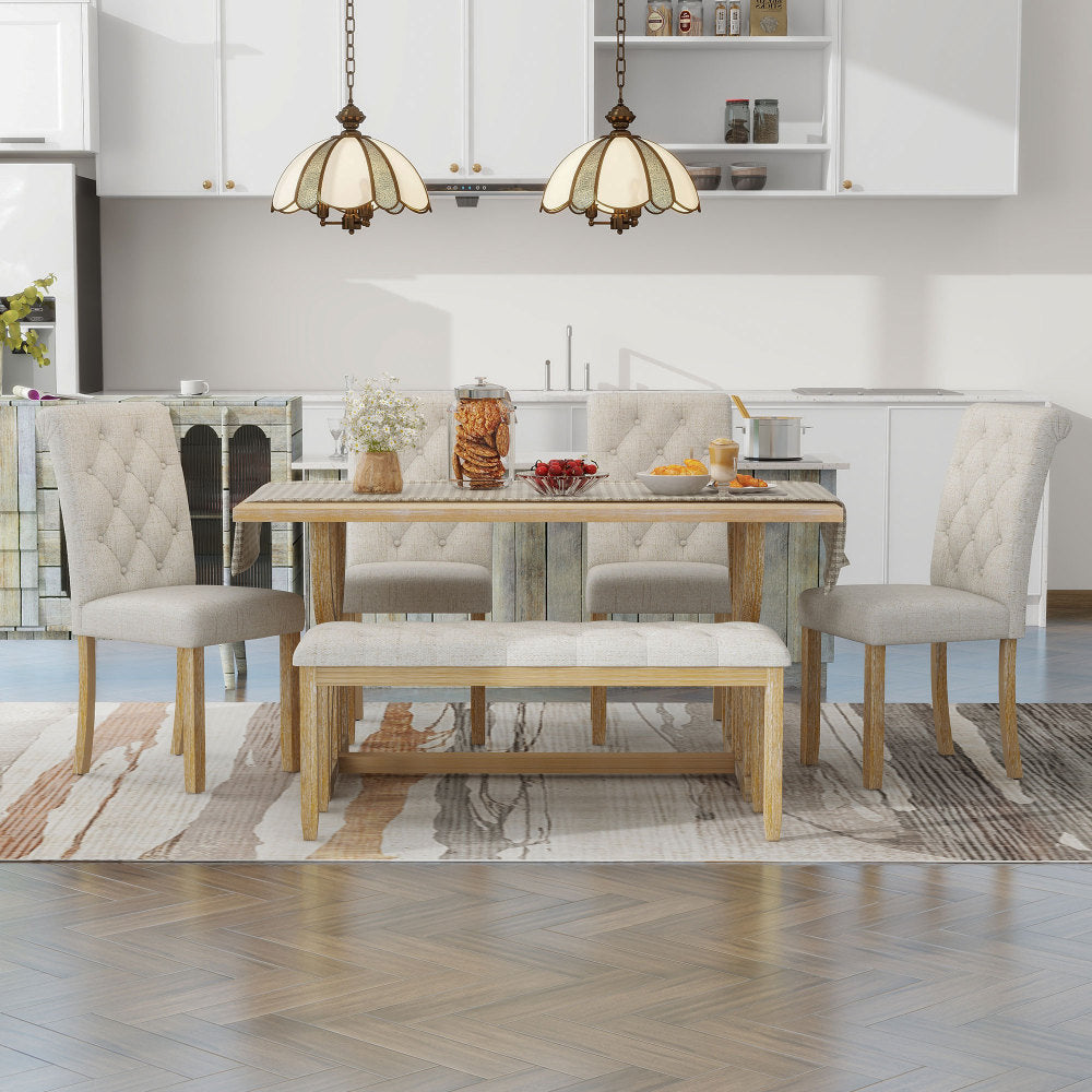 Nova Dining Set, Set of 6 (Natural)