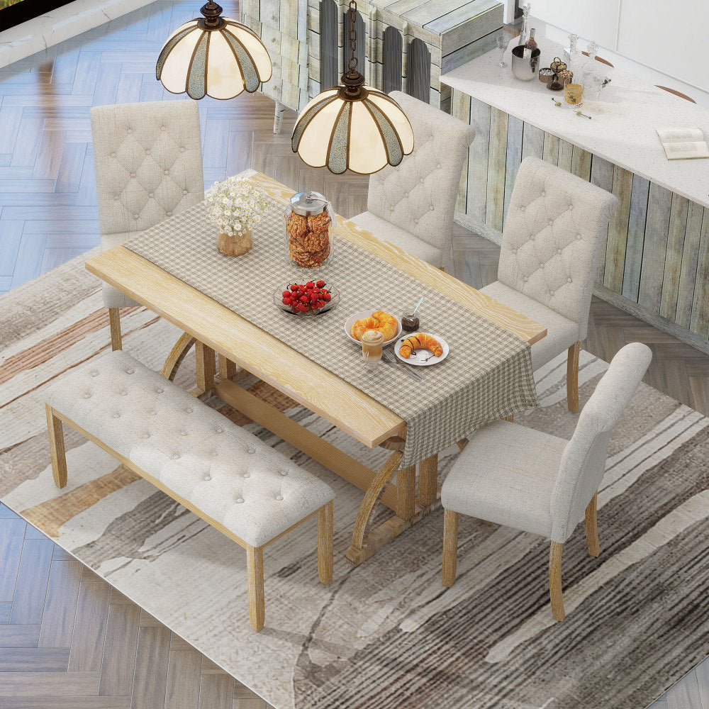 Nova Dining Set, Set of 6 (Natural)