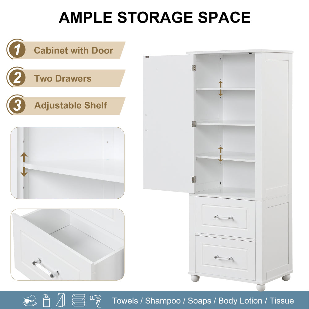 Grace Bathroom Cabinet (White)