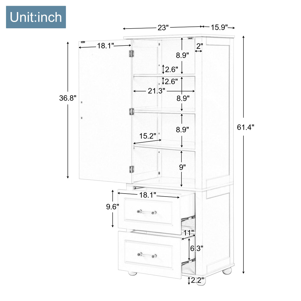 Grace Bathroom Cabinet (Grey)