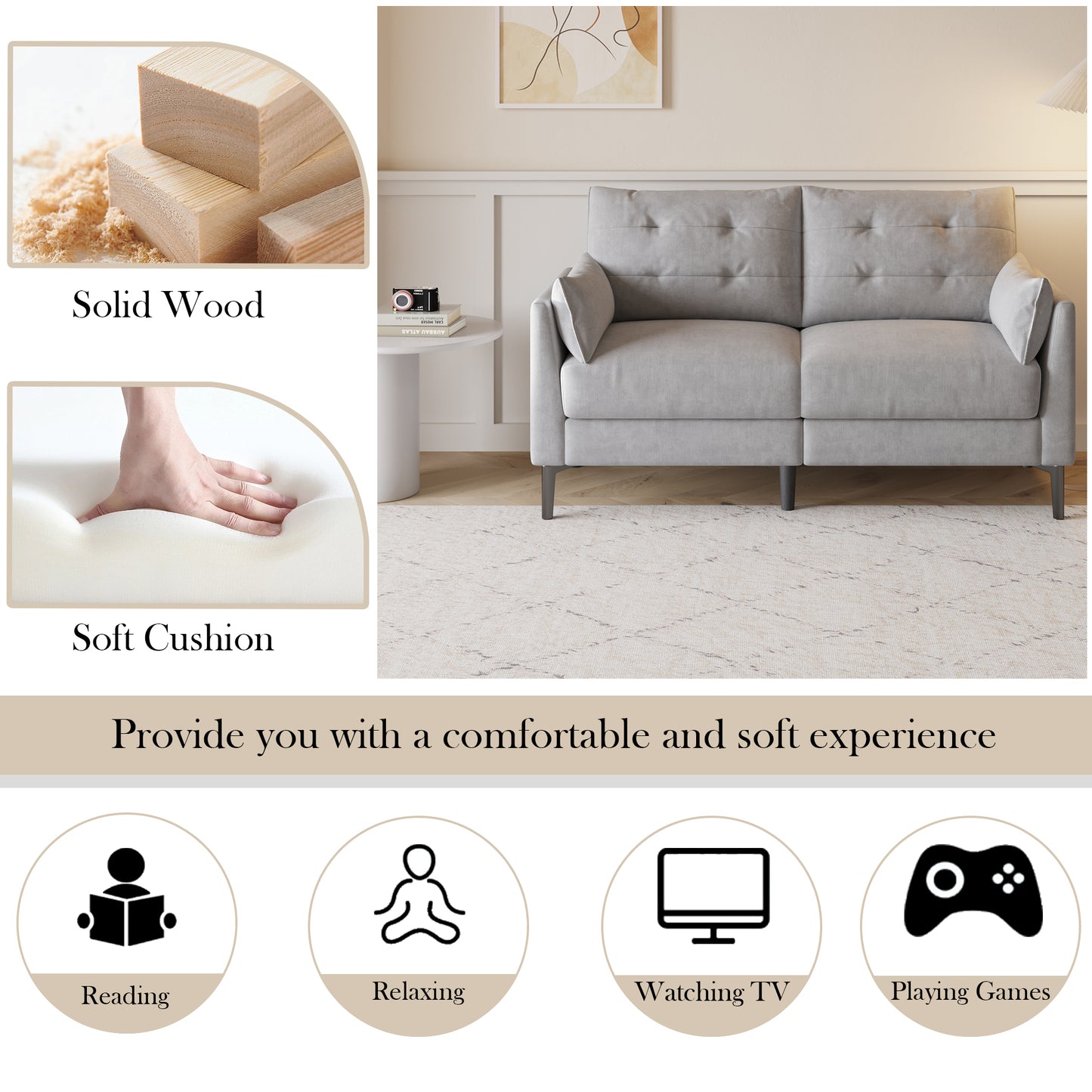 Cameron Sofa (Light Gray)