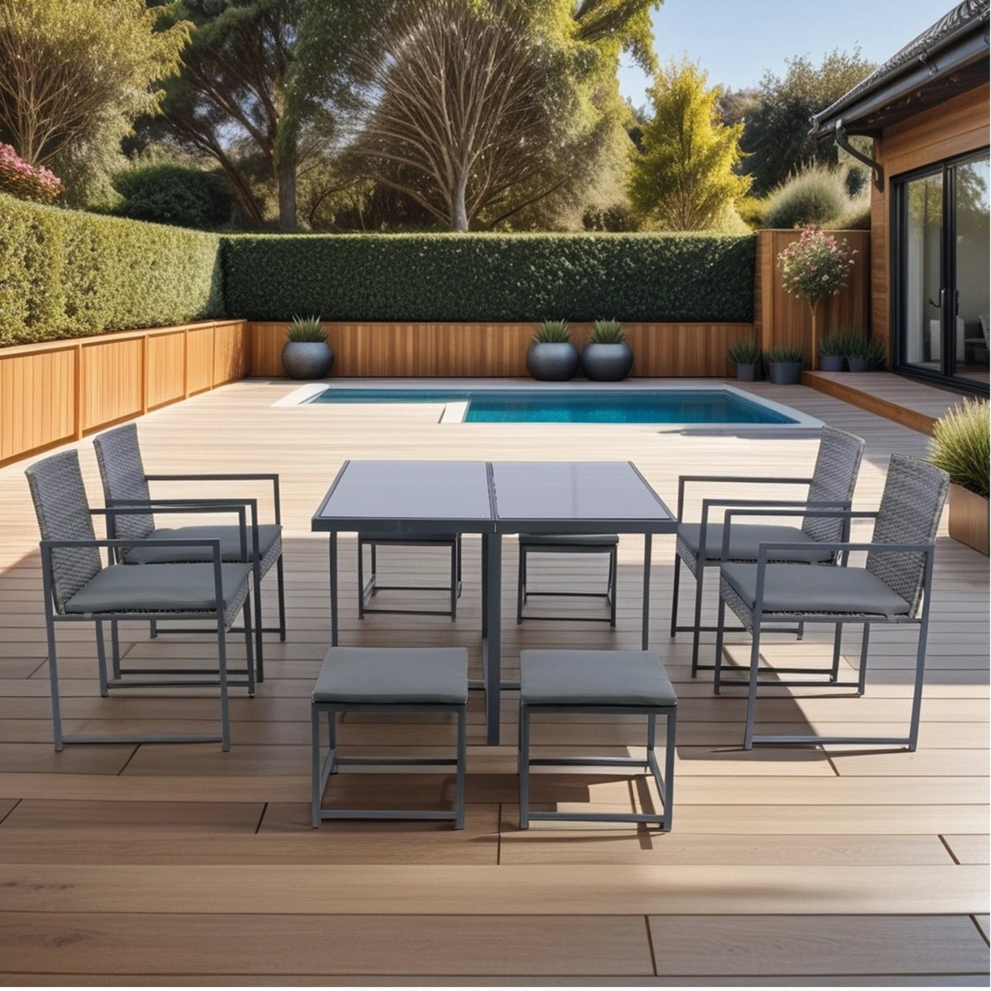 Webster Patio Dining Sets, 9 Piece