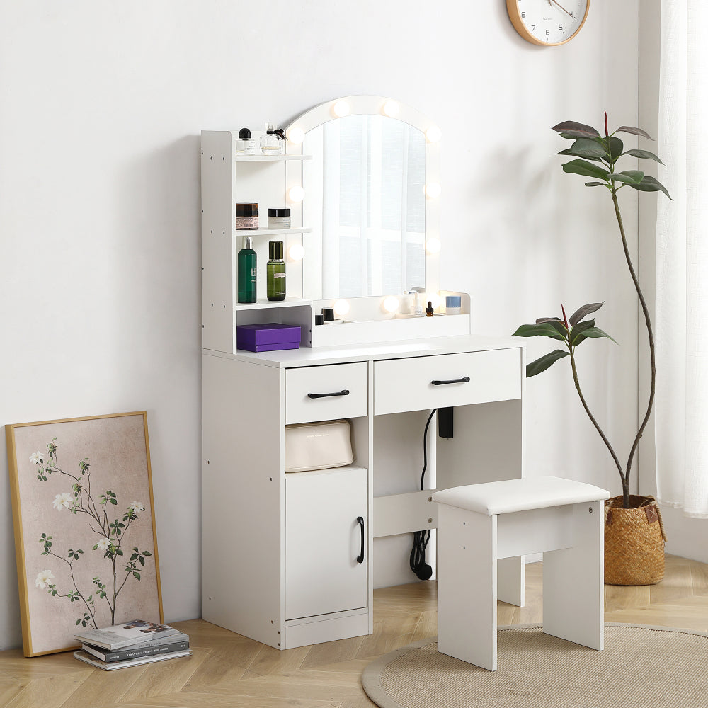 Joaquin Vanity Desk, White