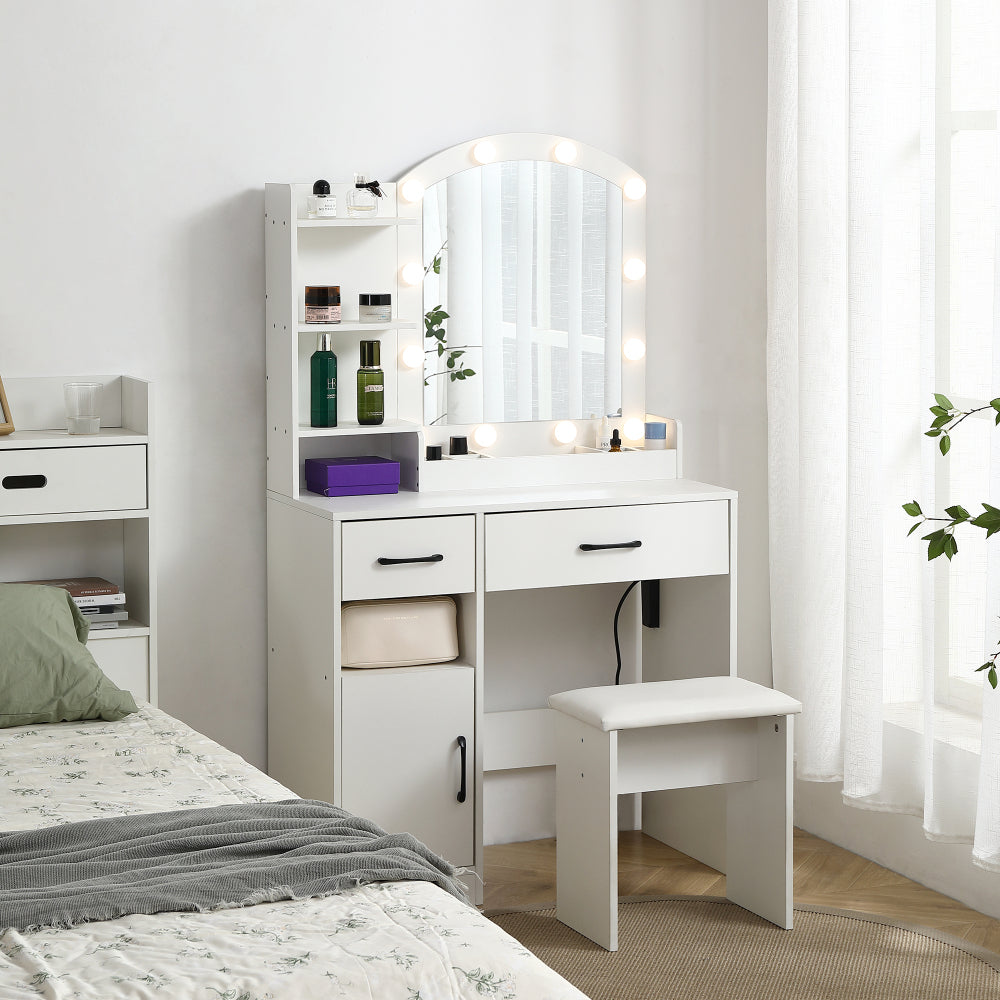 Joaquin Vanity Desk, White