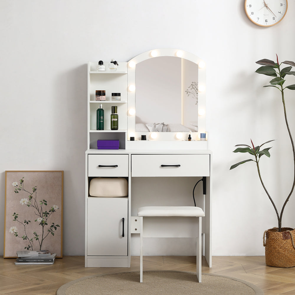 Joaquin Vanity Desk, White