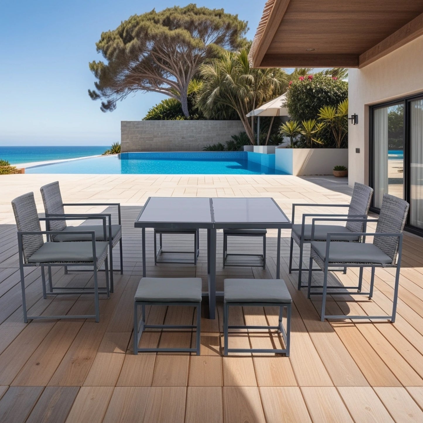 Webster Patio Dining Sets, 9 Piece