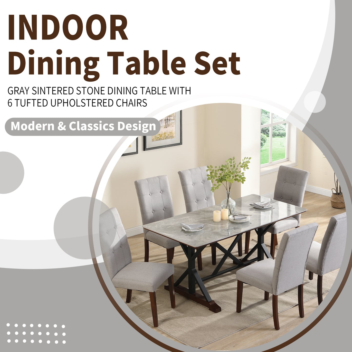 Larson Dining Set, Set of 7