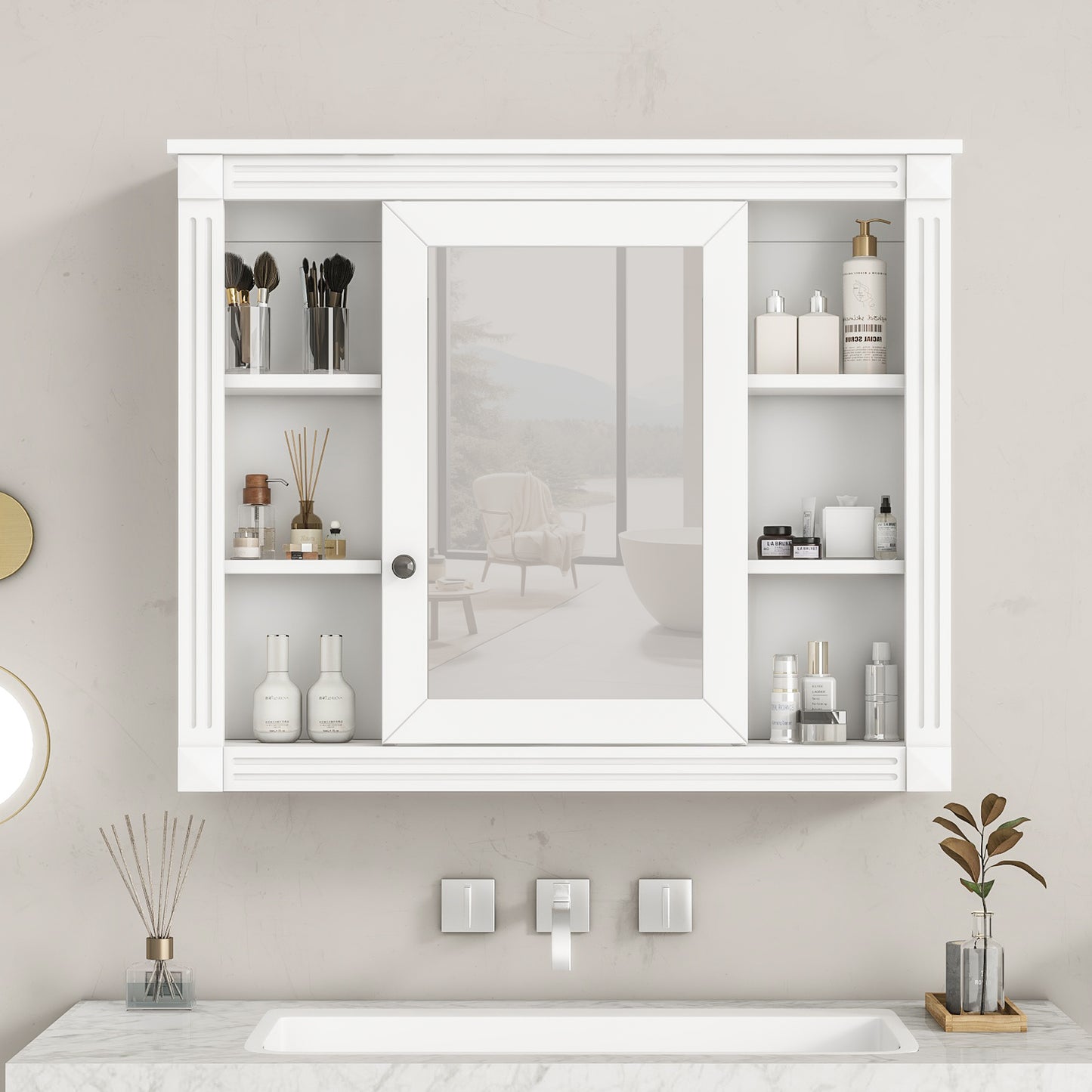 Darius Bathroom Cabinet (White)