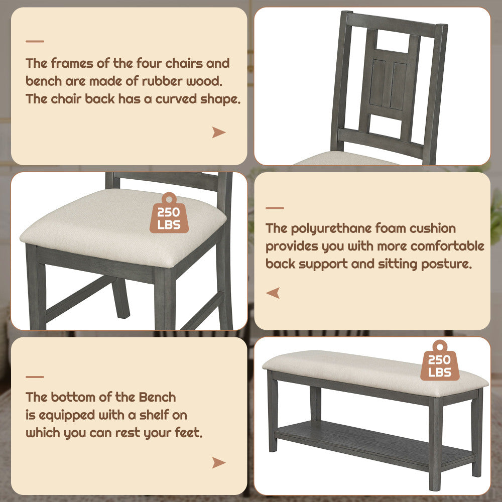 Collier Dining Set, Set of 6