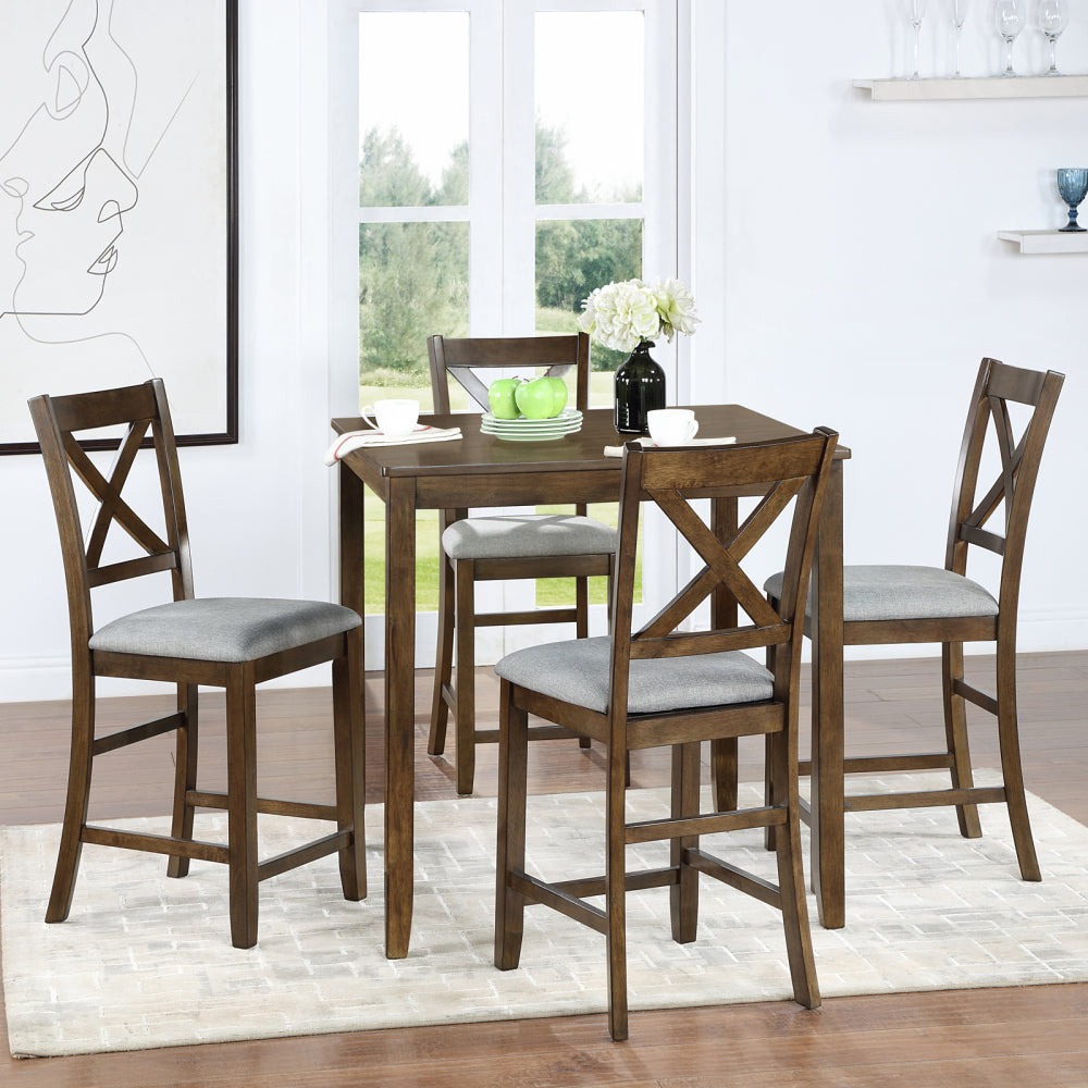 Roach Dining Set, Set of 4 (Walnut)