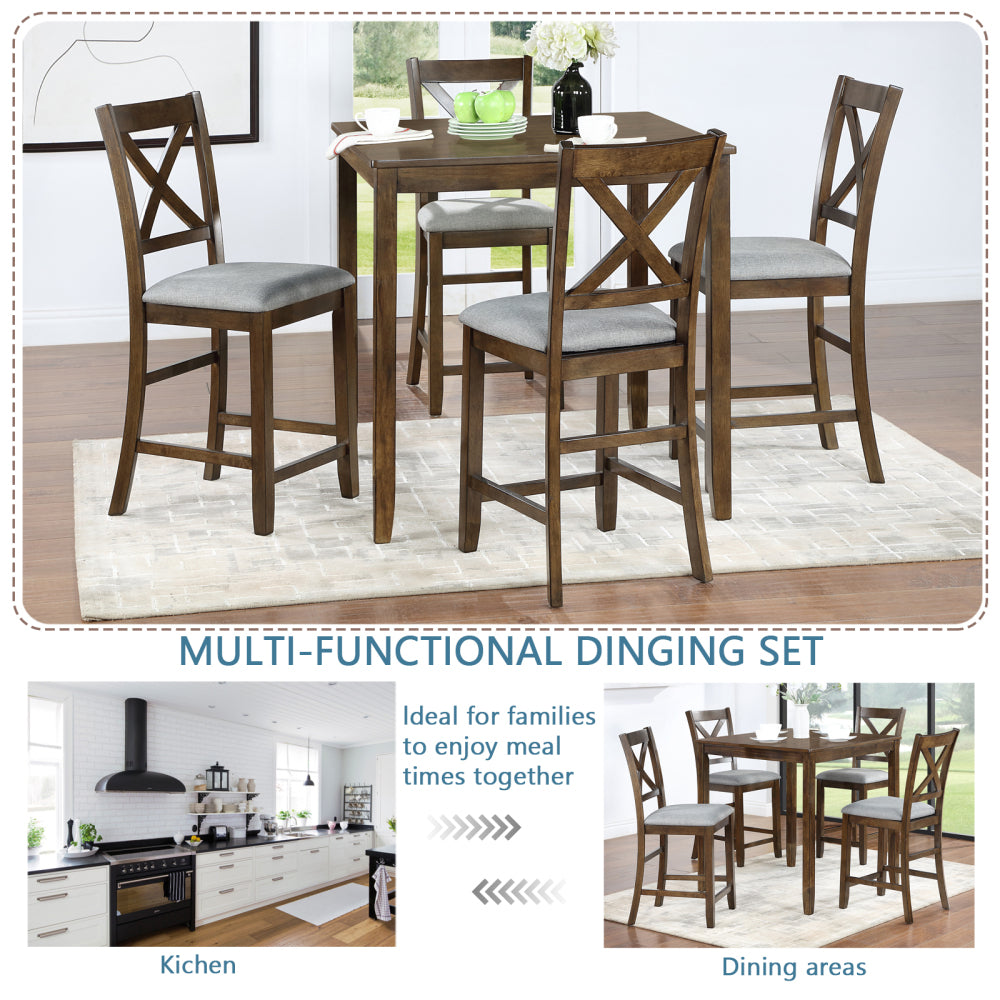 Roach Dining Set, Set of 4 (Walnut)