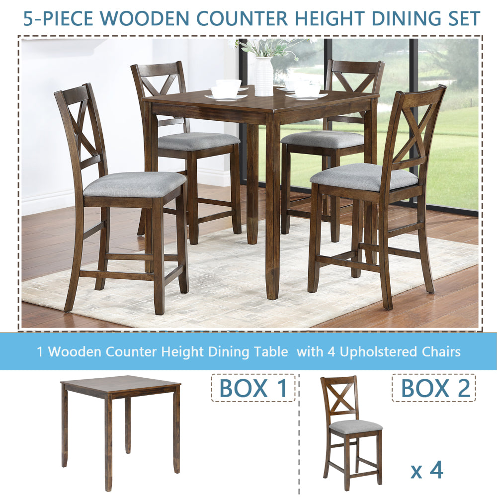 Roach Dining Set, Set of 4 (Walnut)