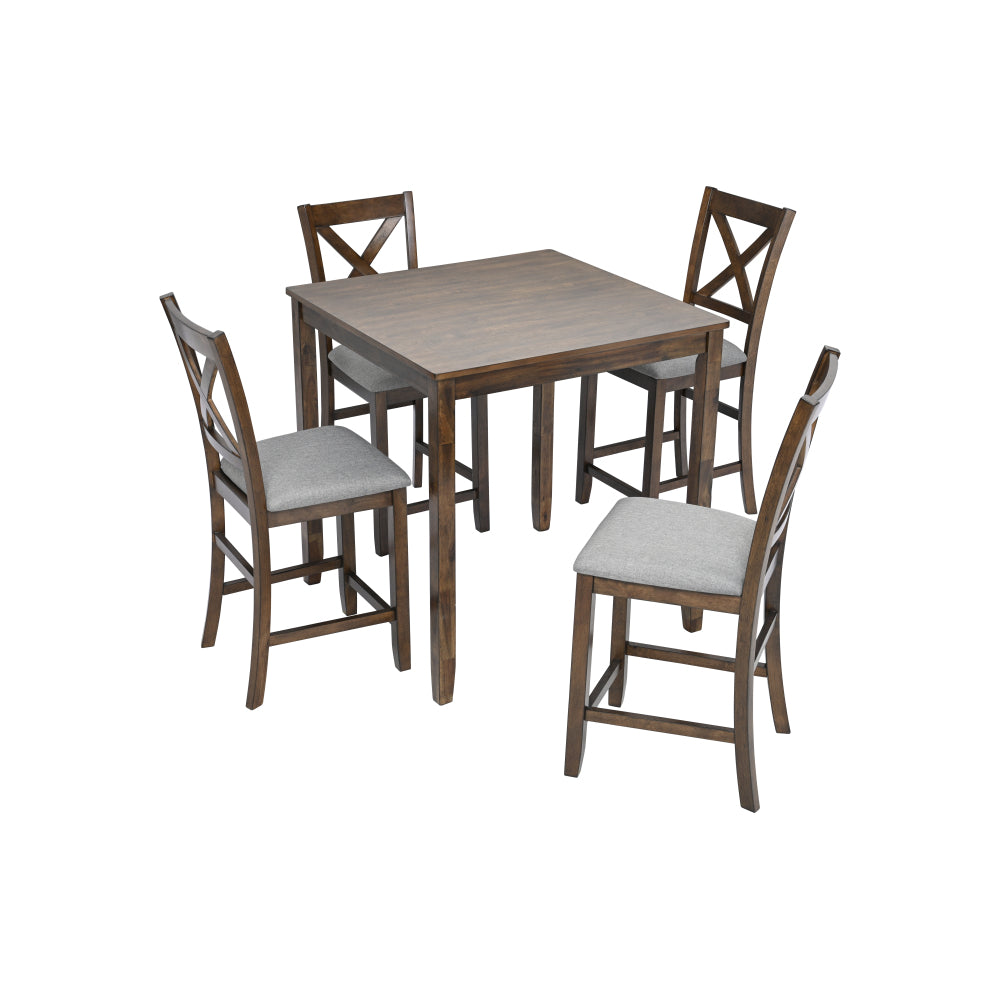 Roach Dining Set, Set of 4 (Walnut)