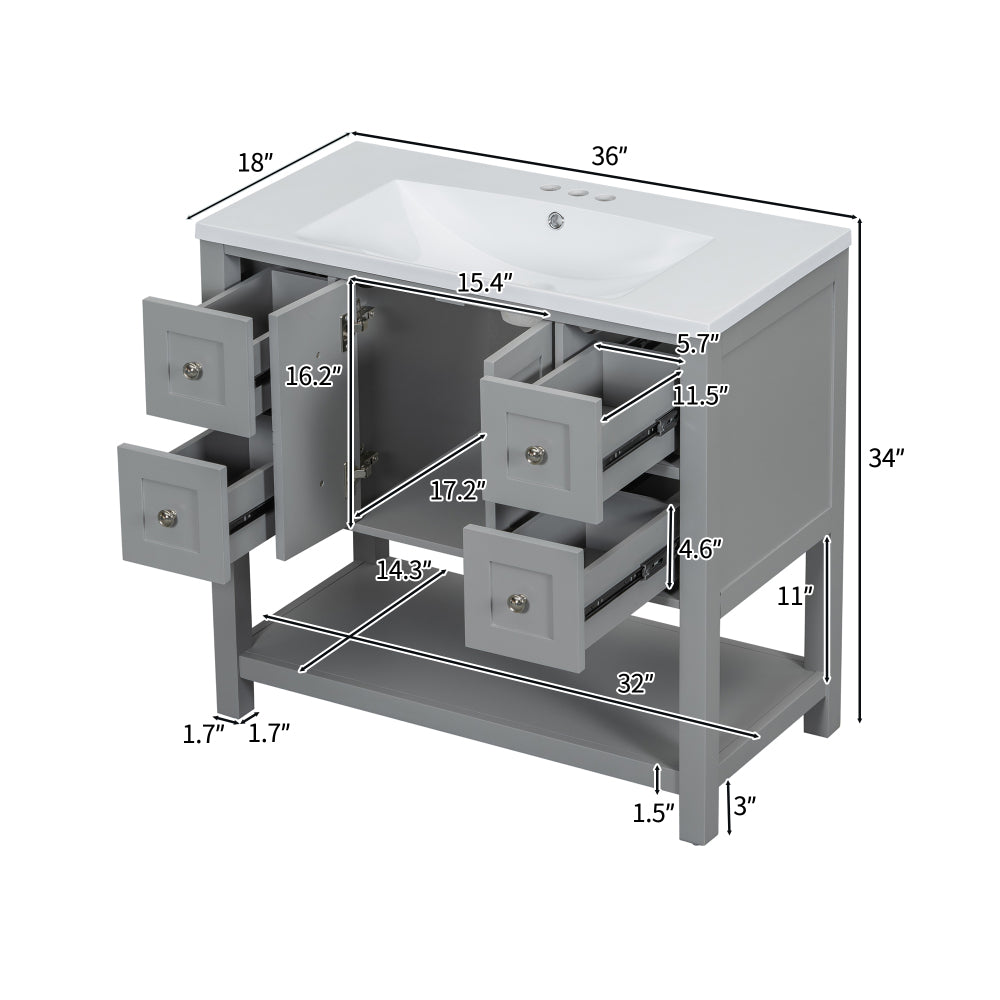 Guerrero Bathroom Vanity (Grey)
