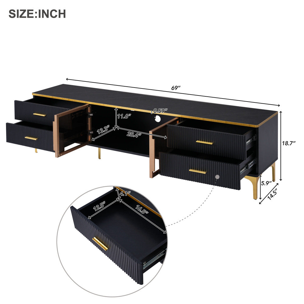 Hester TV Stand (Black)