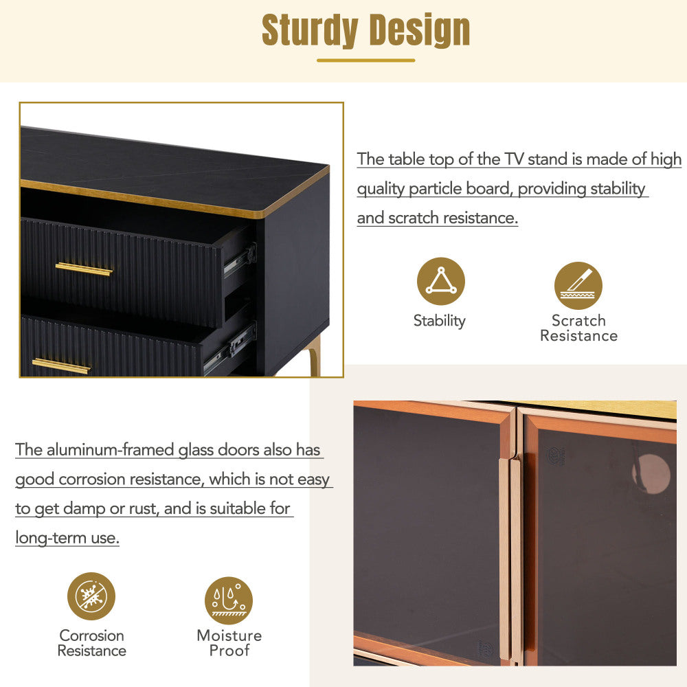 Hester TV Stand (Black)
