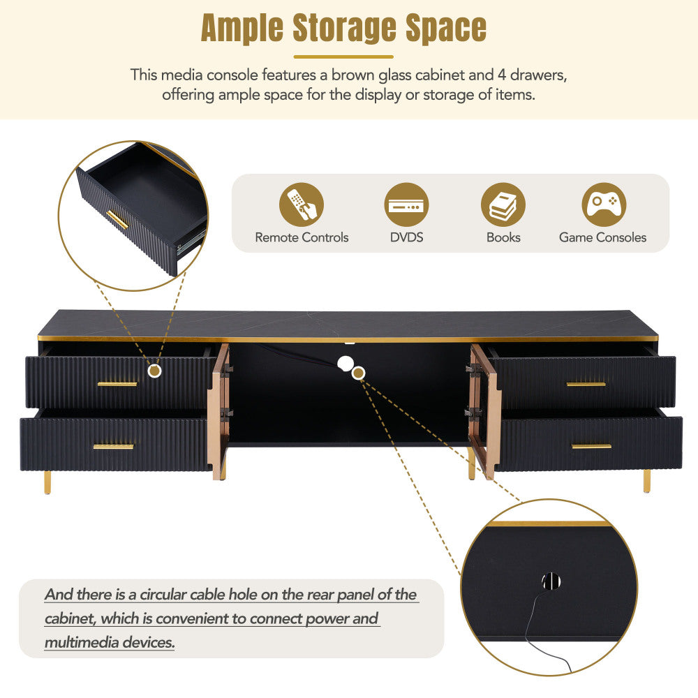 Hester TV Stand (Black)