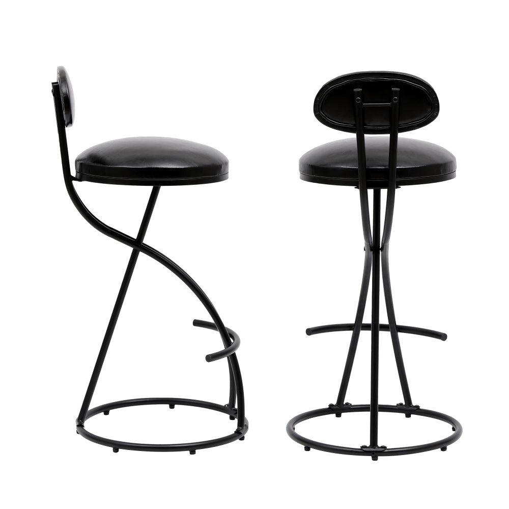 Cortez Bar Stool, Set of 2 (Black)
