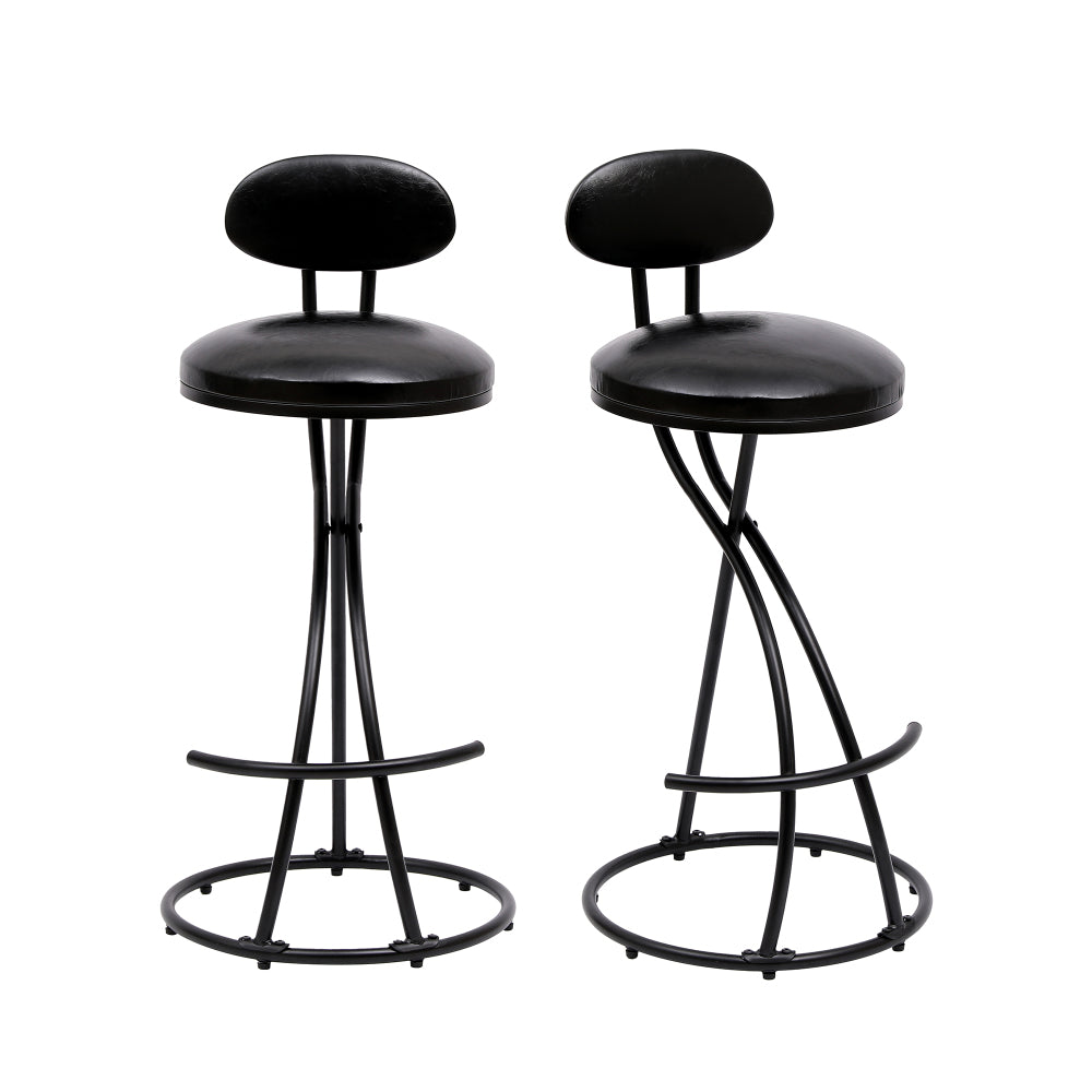 Cortez Bar Stool, Set of 2 (Black)