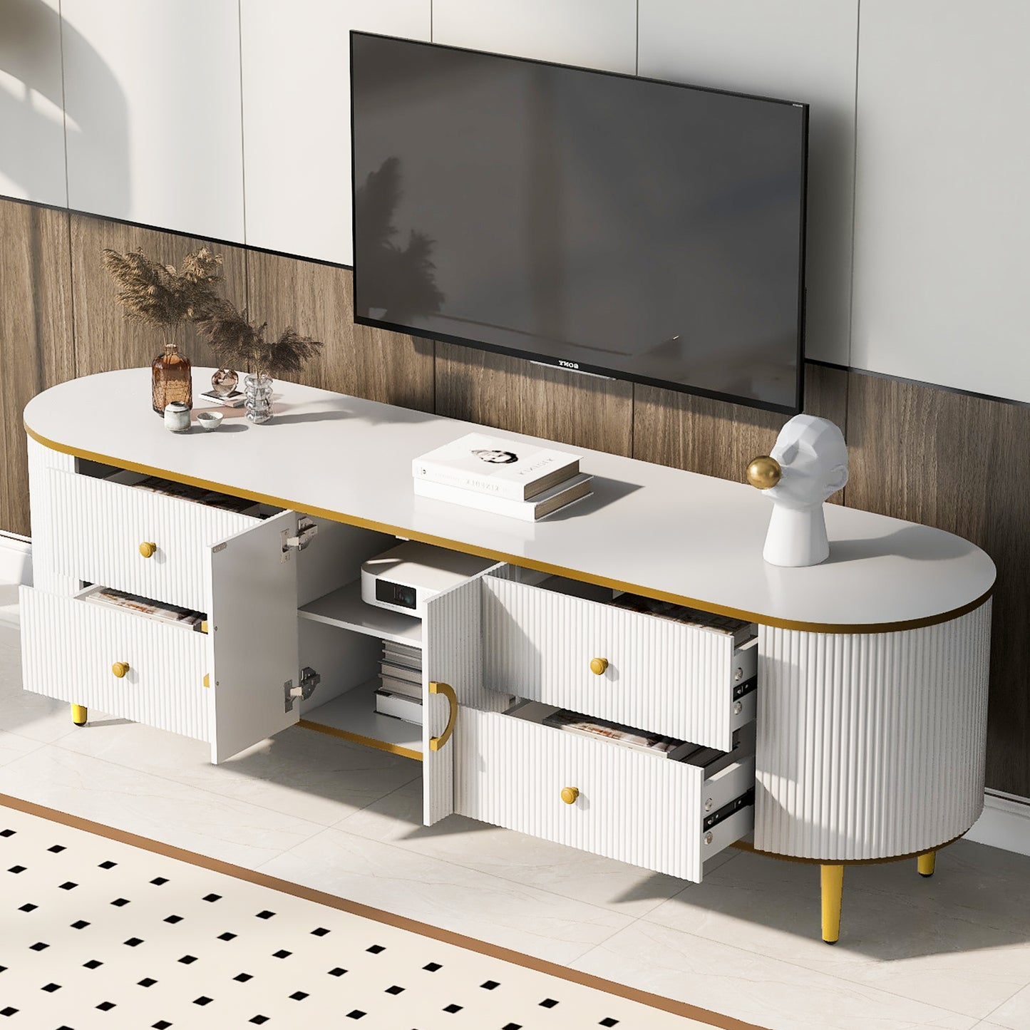 Enoch TV Stand (White)