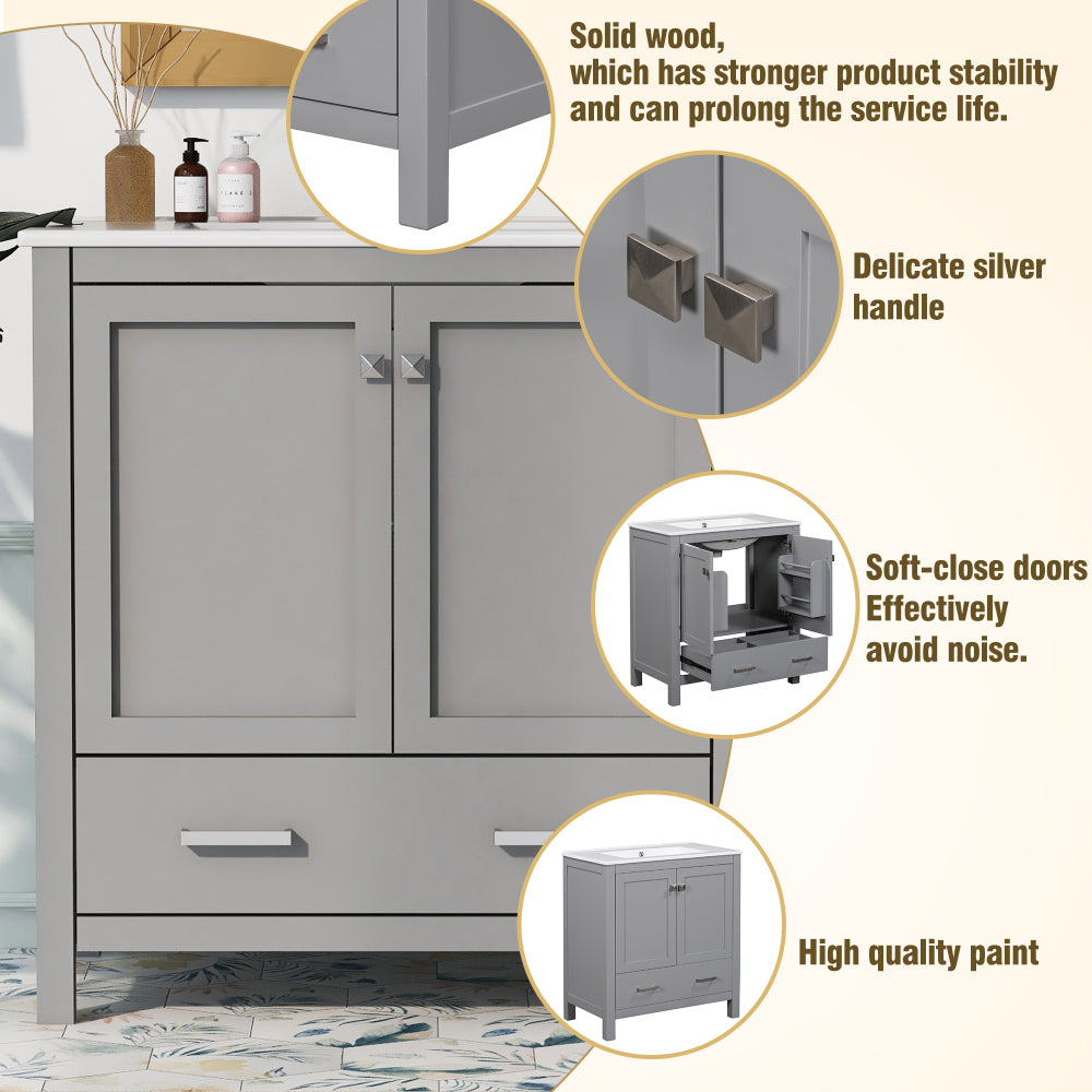 Bautista Bathroom Vanity, Grey