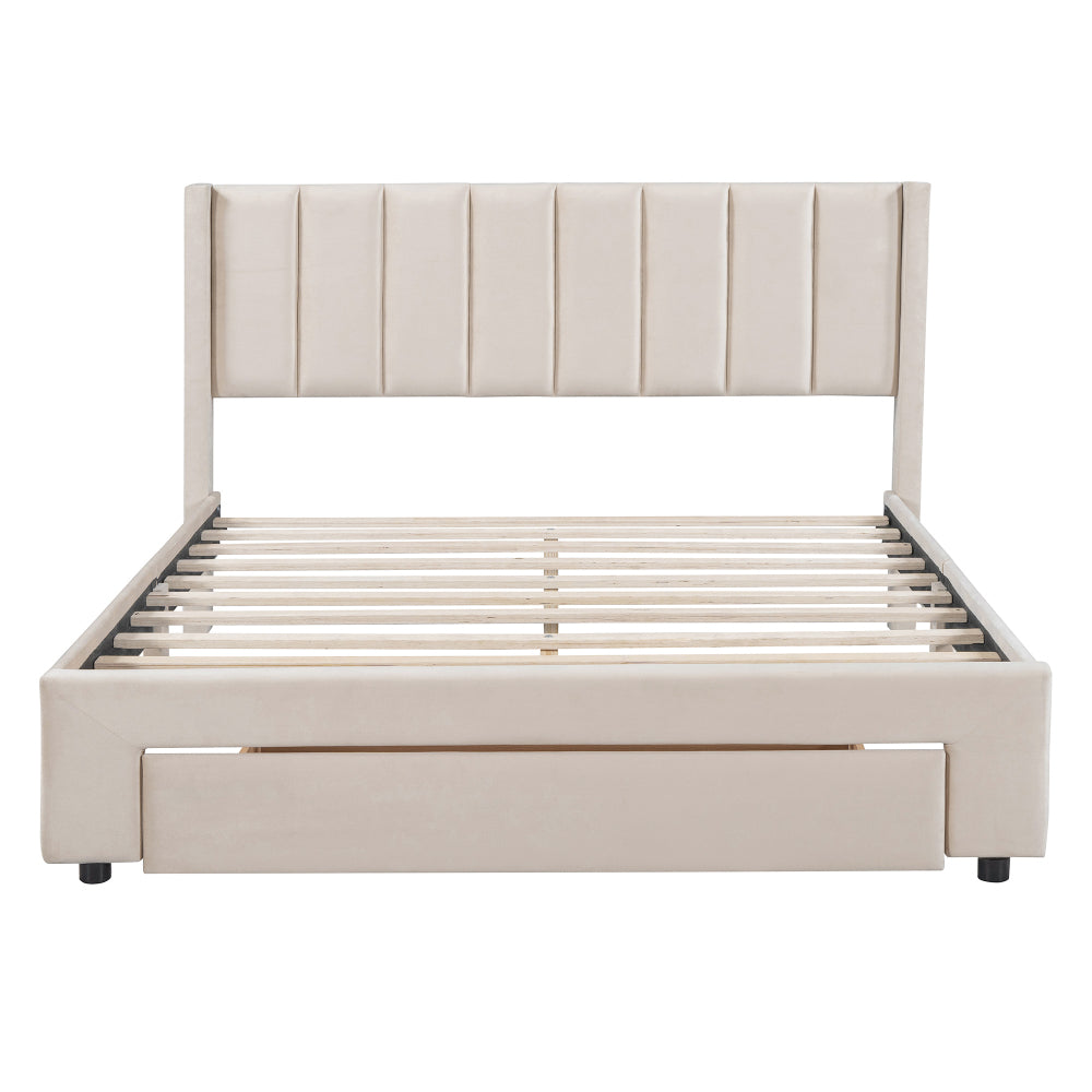 Russo Bed, Queen (Beige)