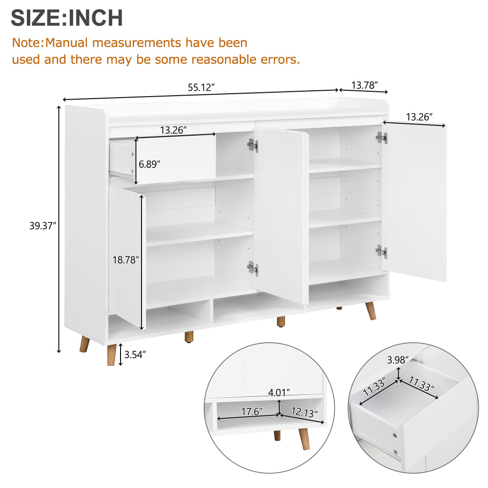 Ibrahim Shoe Cabinet (White)