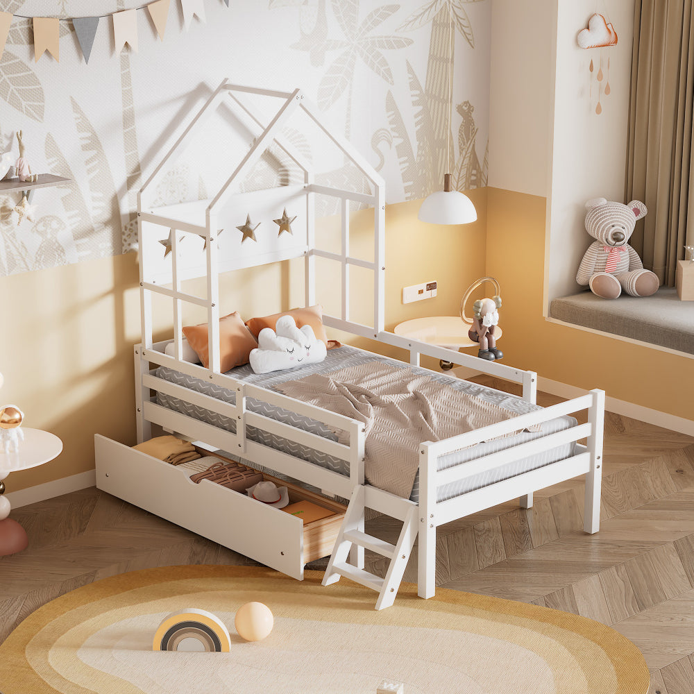 Kailey Bed Frame, Twin (White)