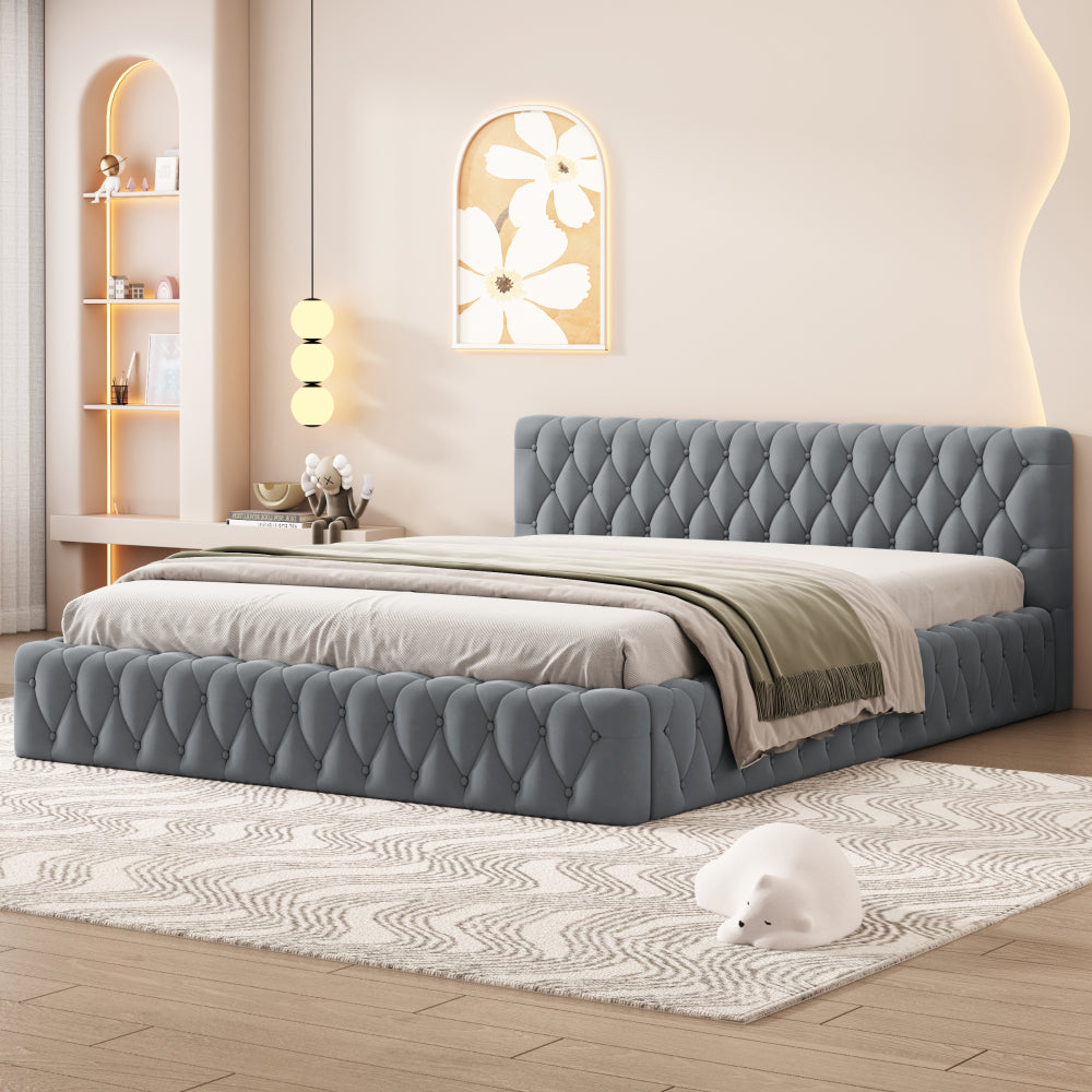 Sawyer Bed Frame, Queen (Grey)