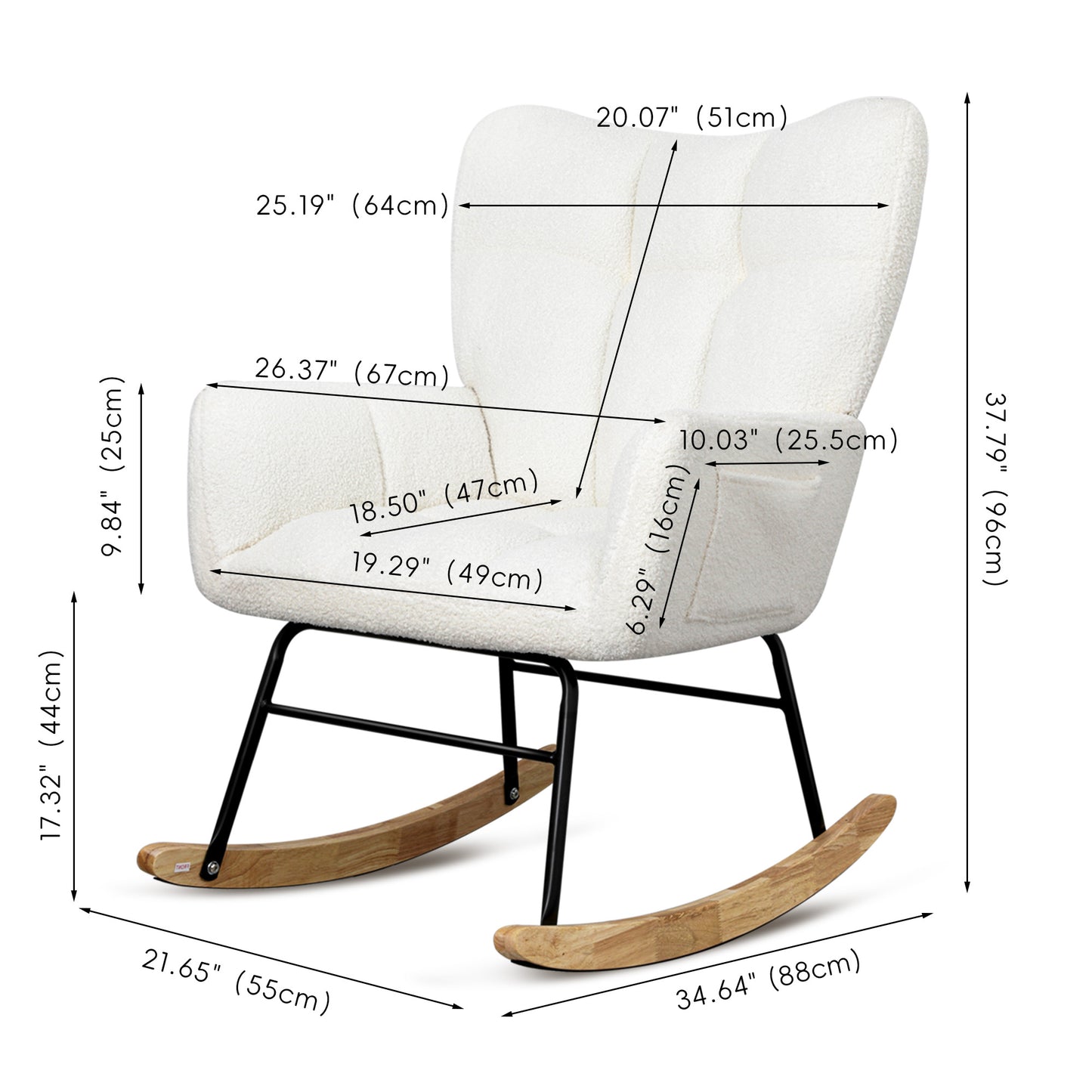 Madden Rocking Chair (White)
