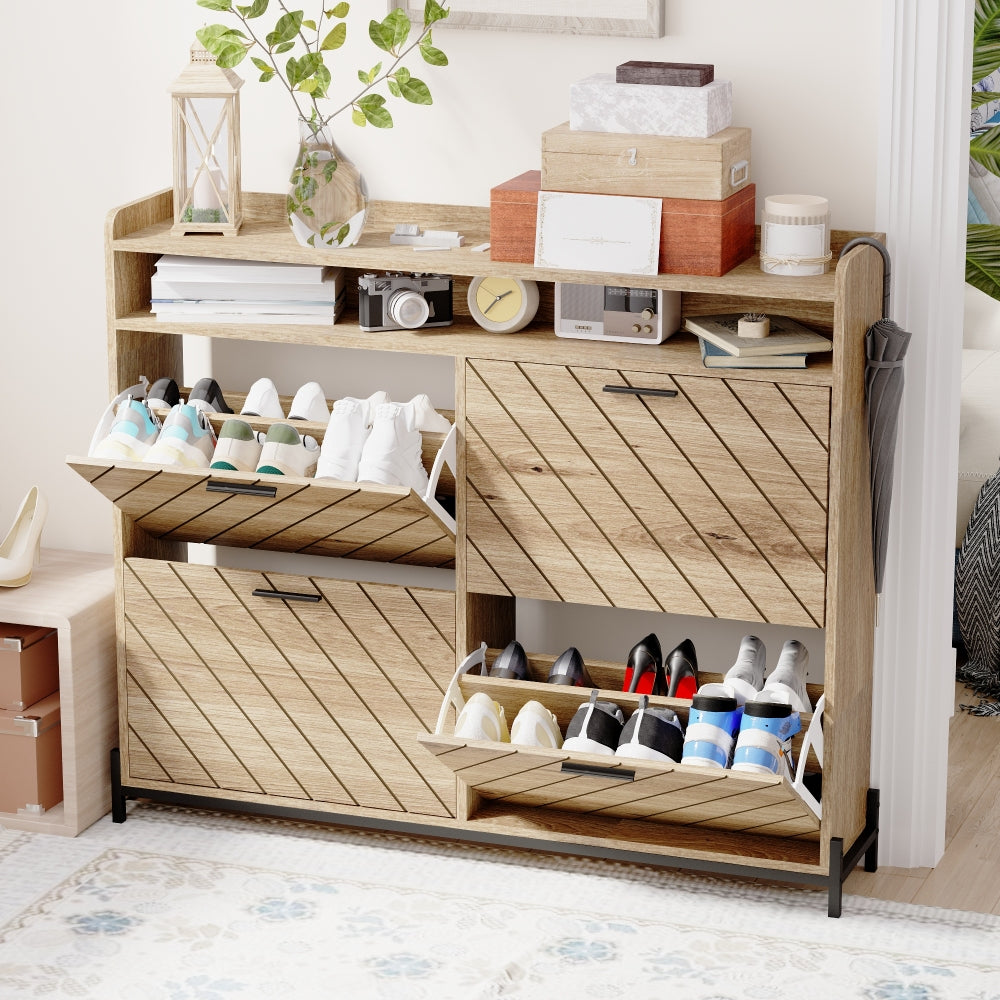 Potter Shoe Cabinet, Natural