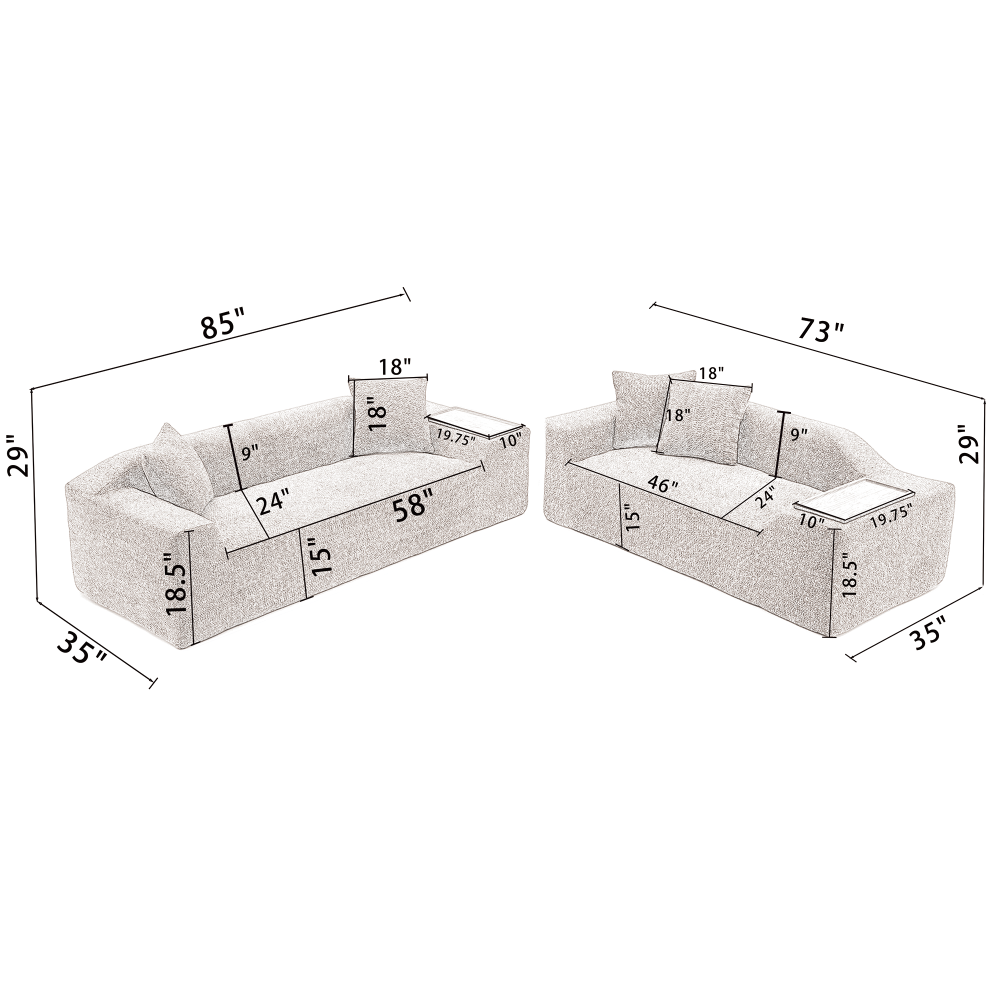 Jazmine Sofa, Grey