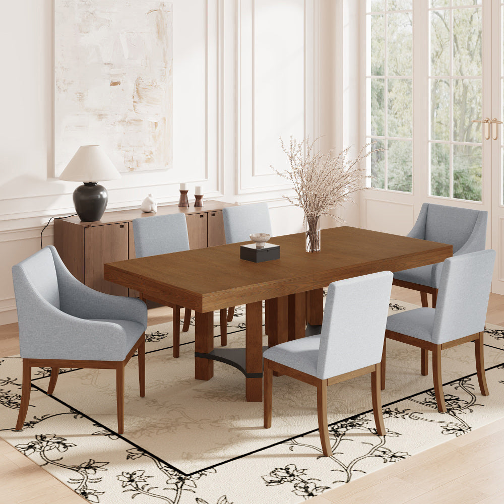 Blevins Dining Set, Set of 7 (Brown)