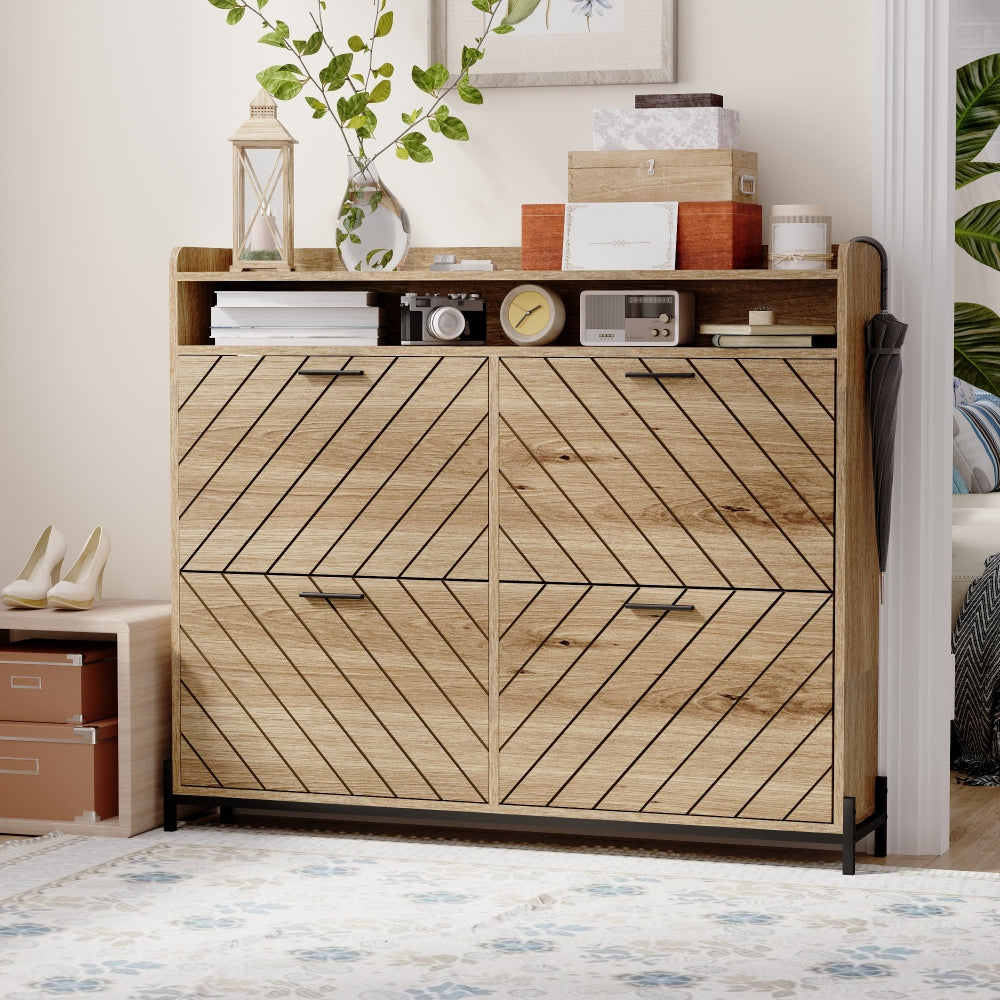 Potter Shoe Cabinet, Natural