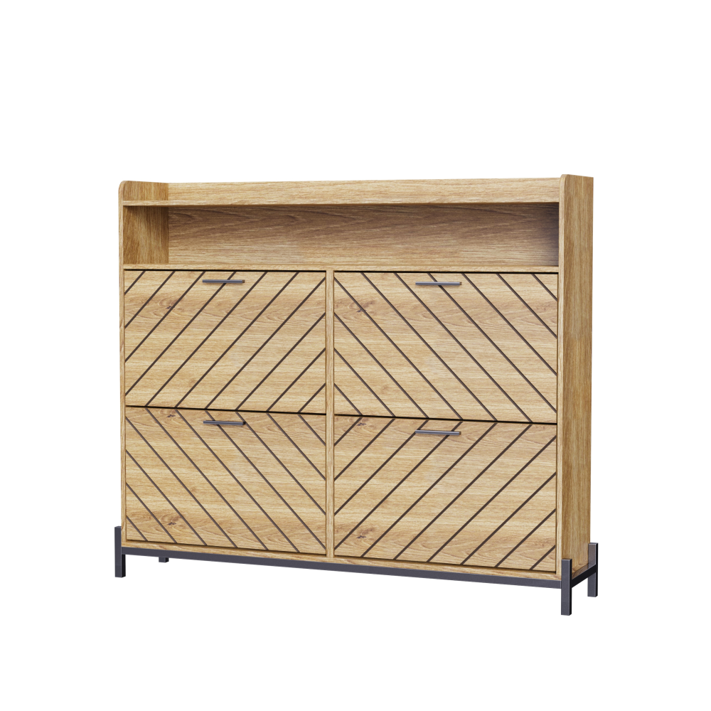 Potter Shoe Cabinet, Natural