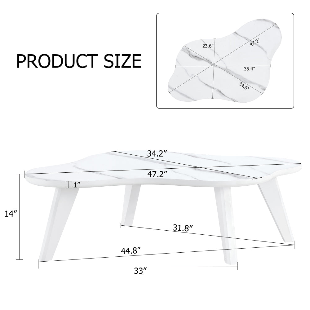 Galindo Coffee Table, White