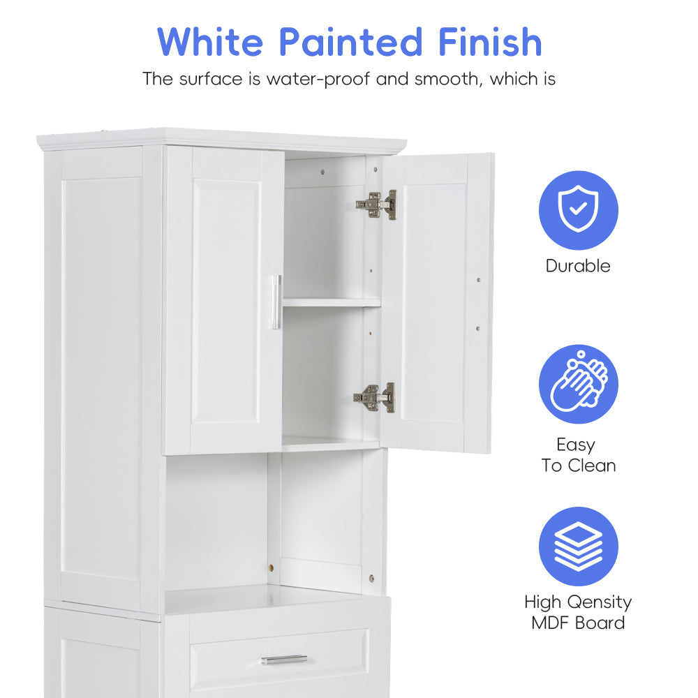 Cherry Bathroom Cabinet (White)