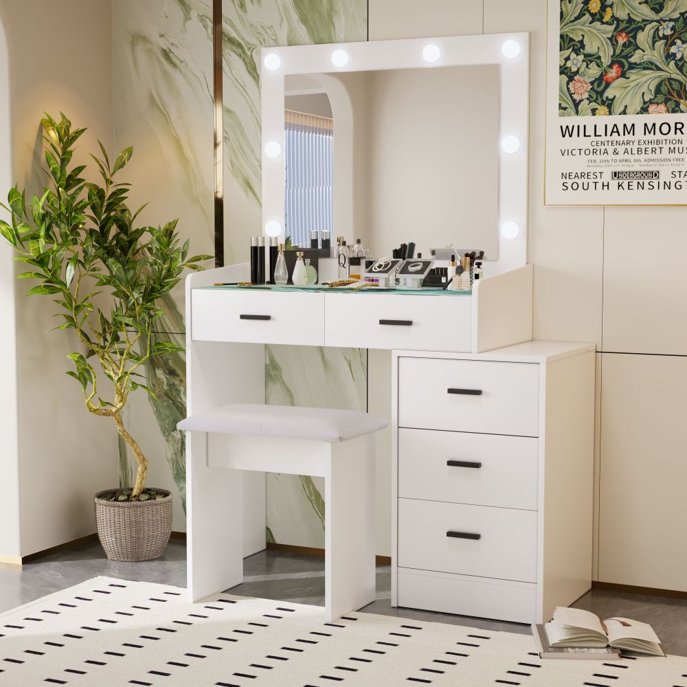 Ariana Vanity Desk, White