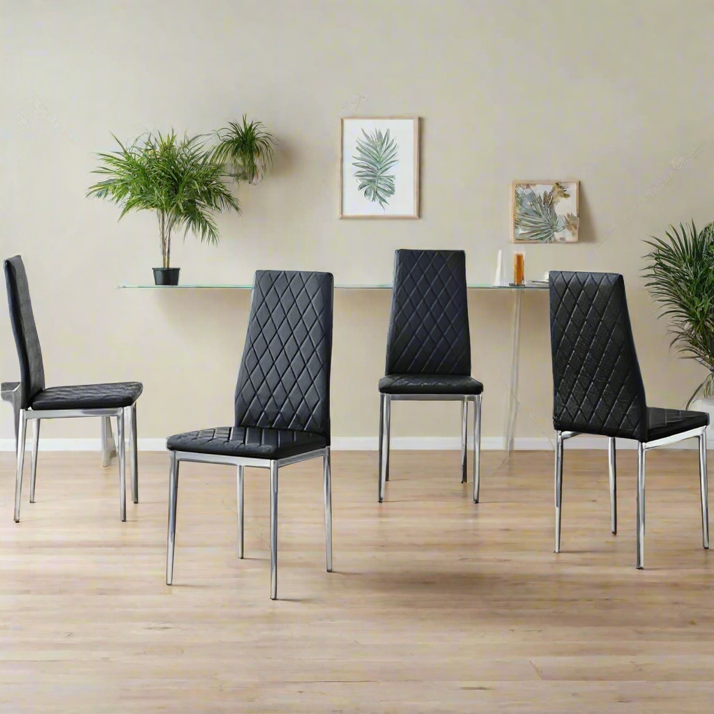 Gordon Dining Chair, Set of 4 (Black)