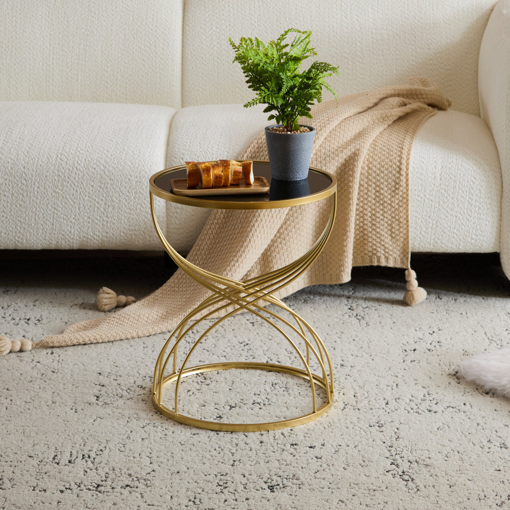 Reese End Table, Gold