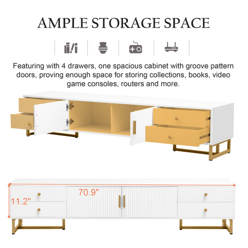 Clark TV Stand (White)